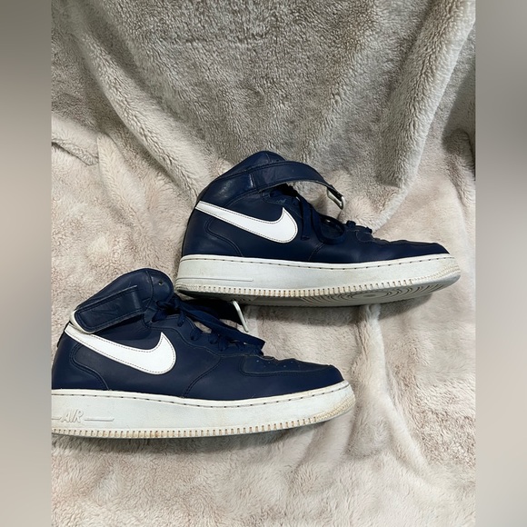 Nike Air Force 1 Hi Top Navy Blue 2016 Size 9 - Picture 2 of 7